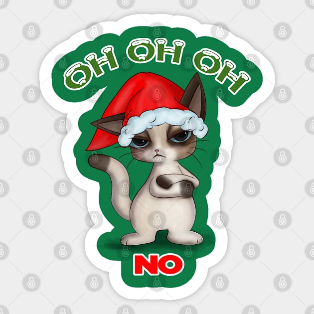 A annoyed Christmas Sticker by cyaneworks